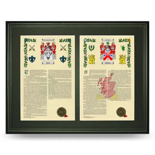 Double Armorial History Framed-Black