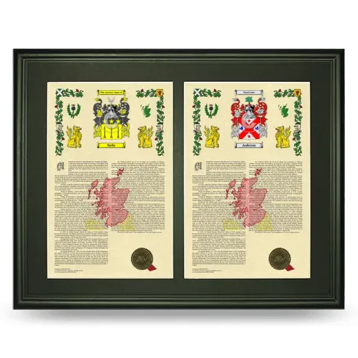Double Armorial History Framed-Black