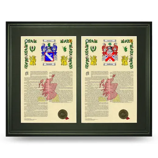 Double Armorial History Framed-Black