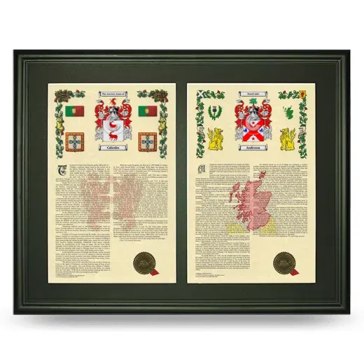 Double Armorial History Framed-Black