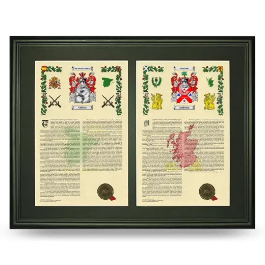 Double Armorial History Framed-Black
