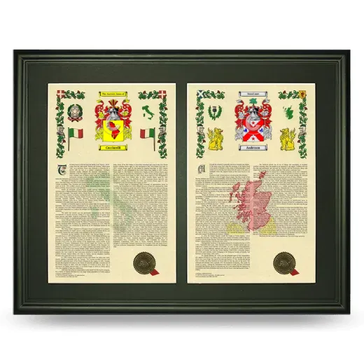 Double Armorial History Framed-Black