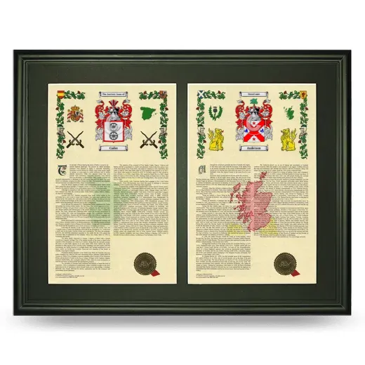 Double Armorial History Framed-Black