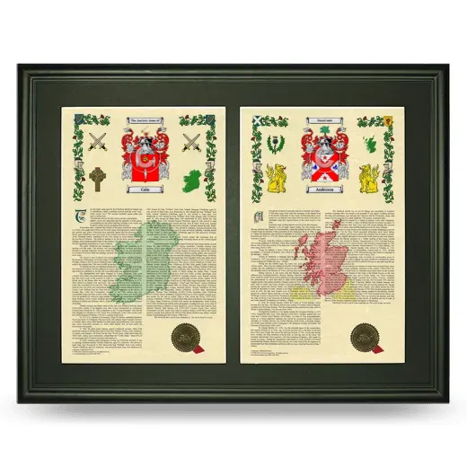 Double Armorial History Framed-Black