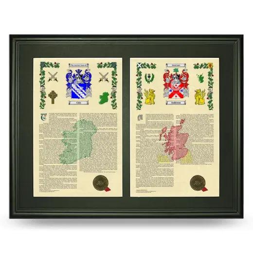 Double Armorial History Framed-Black