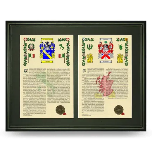 Double Armorial History Framed-Black