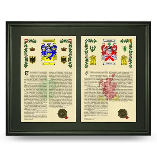 Double Armorial History Framed-Black