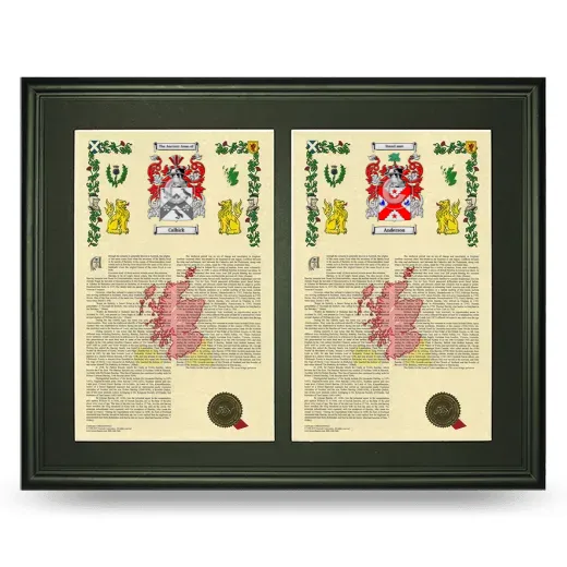 Double Armorial History Framed-Black