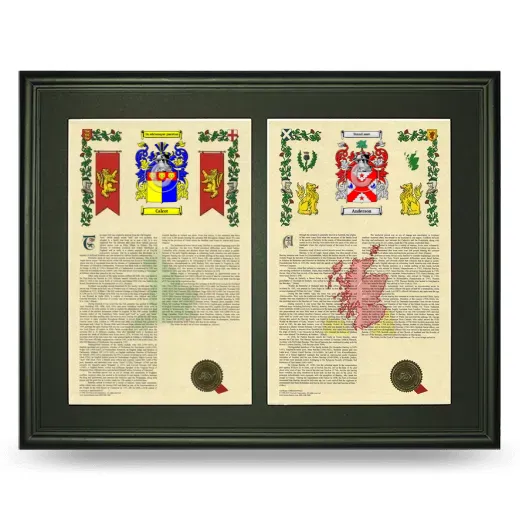 Double Armorial History Framed-Black