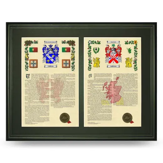 Double Armorial History Framed-Black
