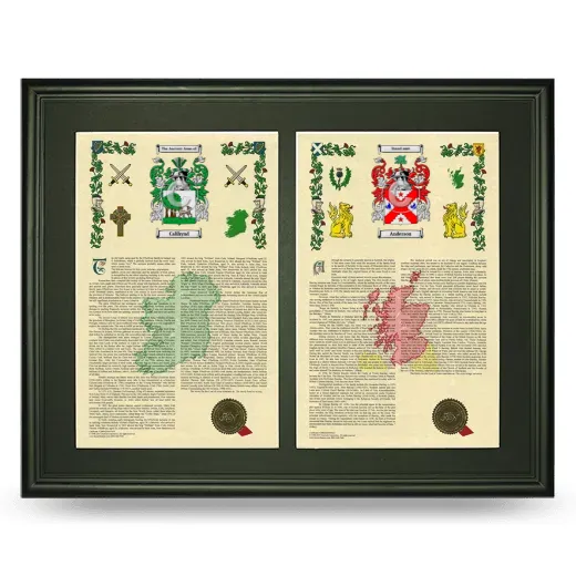 Double Armorial History Framed-Black
