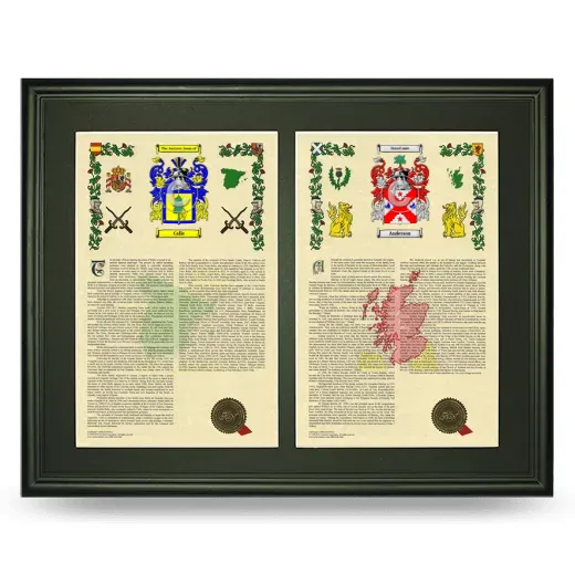 Double Armorial History Framed-Black