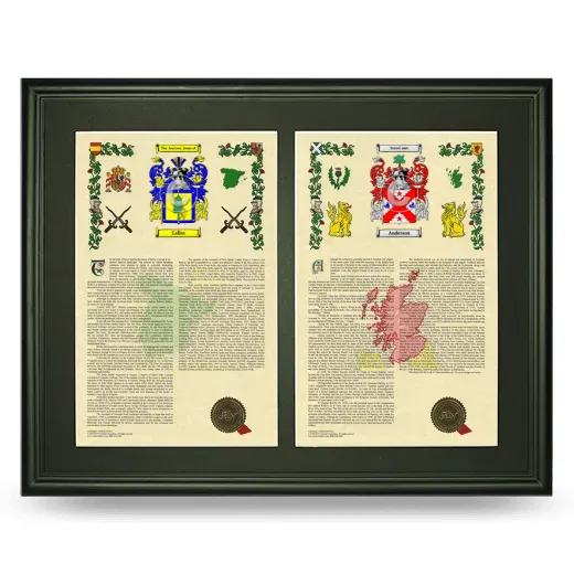 Double Armorial History Framed-Black