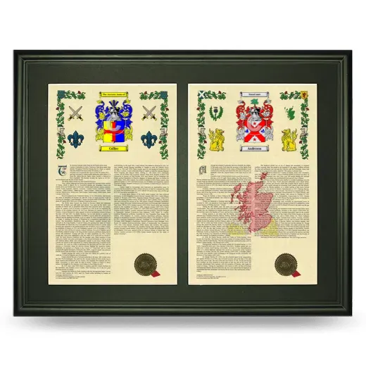 Double Armorial History Framed-Black