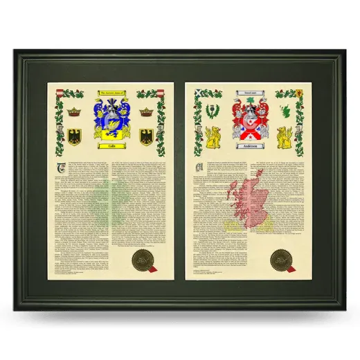 Double Armorial History Framed-Black