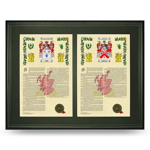 Double Armorial History Framed-Black