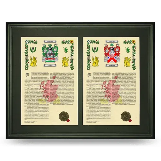 Double Armorial History Framed-Black