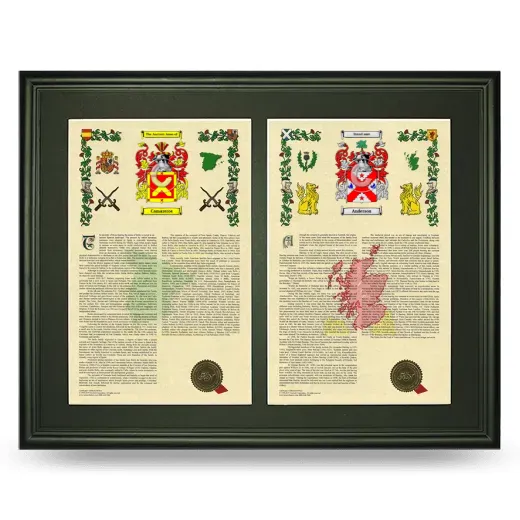 Double Armorial History Framed-Black