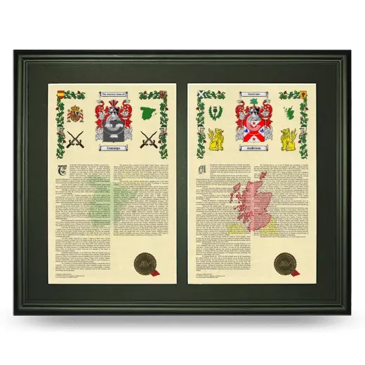 Double Armorial History Framed-Black