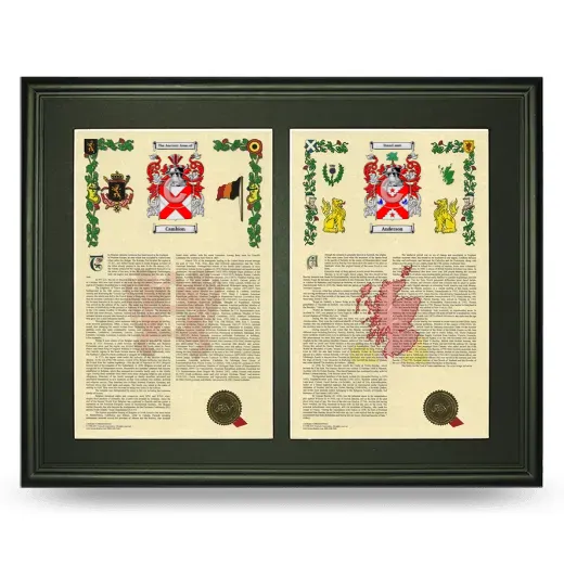 Double Armorial History Framed-Black