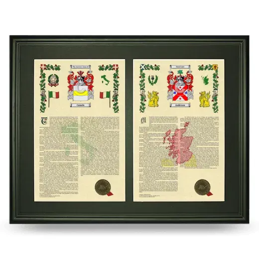 Double Armorial History Framed-Black
