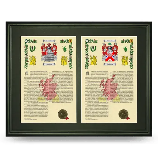 Double Armorial History Framed-Black