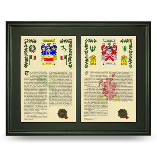Double Armorial History Framed-Black