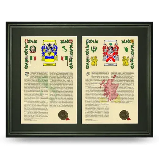 Double Armorial History Framed-Black