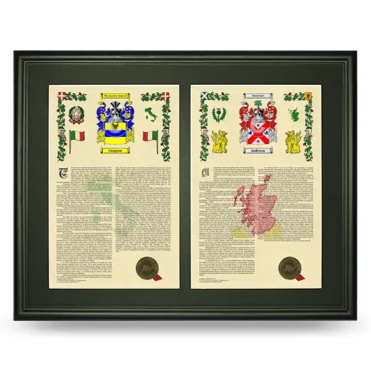 Double Armorial History Framed-Black