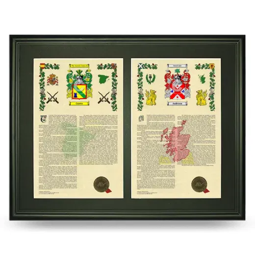 Double Armorial History Framed-Black
