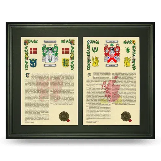 Double Armorial History Framed-Black