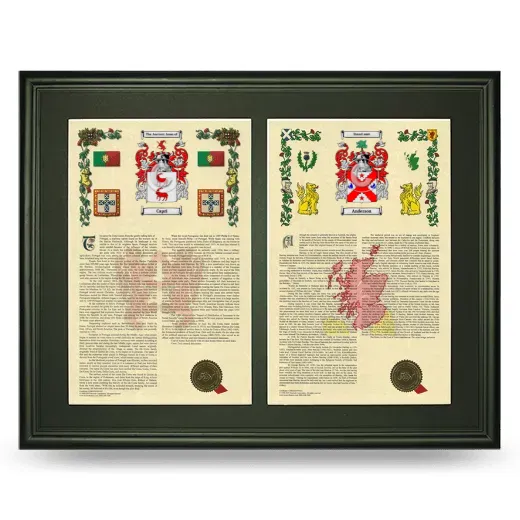 Double Armorial History Framed-Black