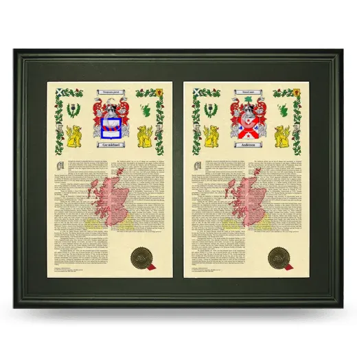 Double Armorial History Framed-Black
