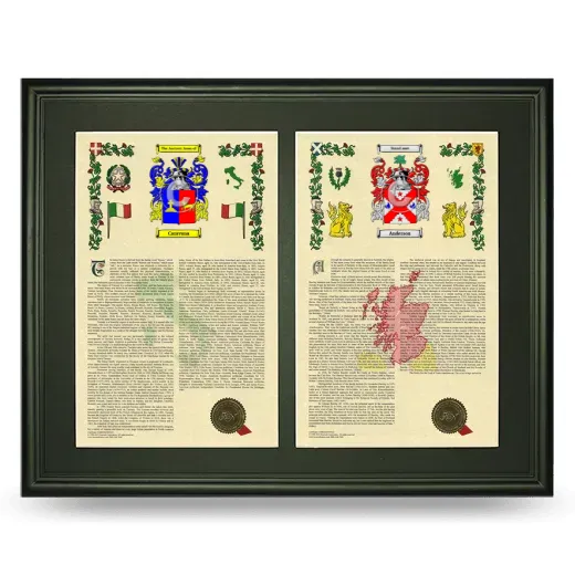 Double Armorial History Framed-Black