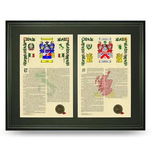 Double Armorial History Framed-Black