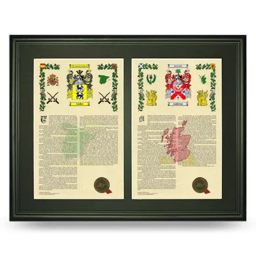 Double Armorial History Framed-Black