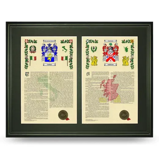 Double Armorial History Framed-Black