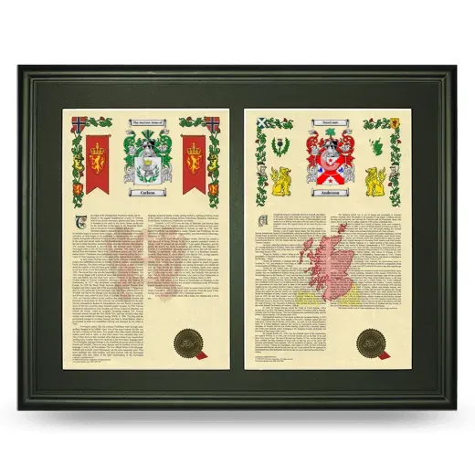 Double Armorial History Framed-Black