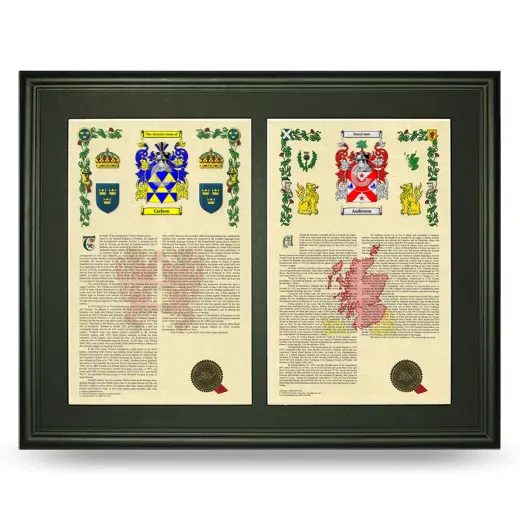 Double Armorial History Framed-Black