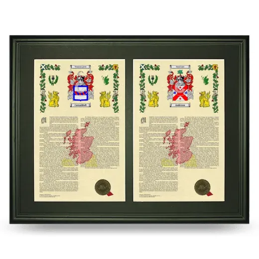 Double Armorial History Framed-Black