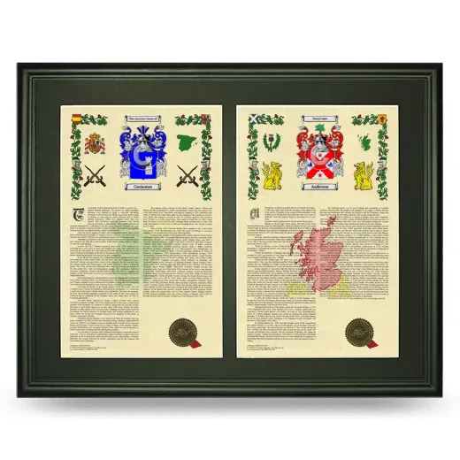 Double Armorial History Framed-Black