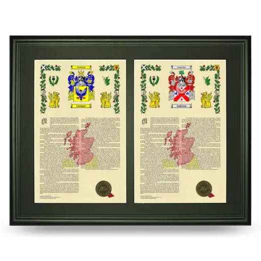 Double Armorial History Framed-Black