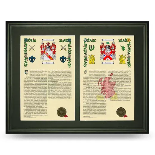 Double Armorial History Framed-Black