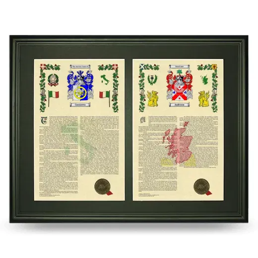 Double Armorial History Framed-Black