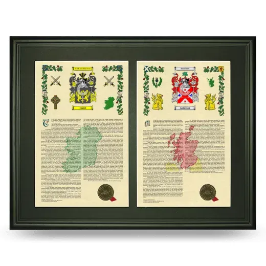 Double Armorial History Framed-Black