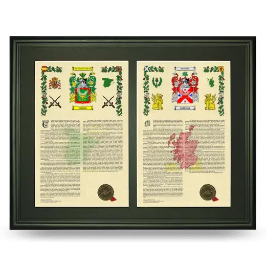 Double Armorial History Framed-Black