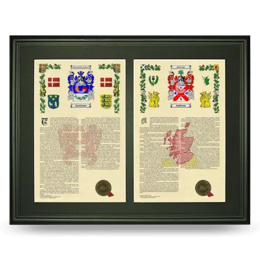 Double Armorial History Framed-Black