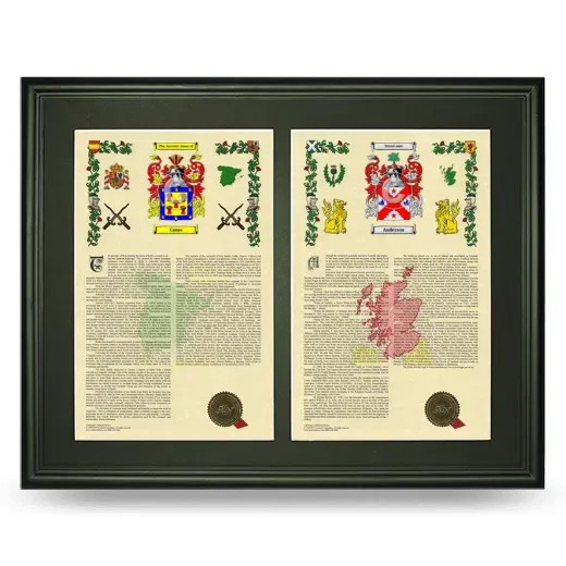 Double Armorial History Framed-Black