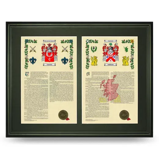 Double Armorial History Framed-Black