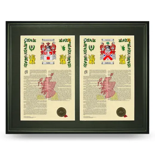 Double Armorial History Framed-Black
